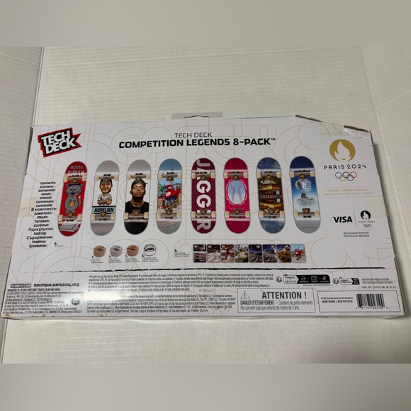 Tech Deck Competition Legends 8-Pack Mini Skateboards Olympic Games Paris 2024 - Picture 9 of 10